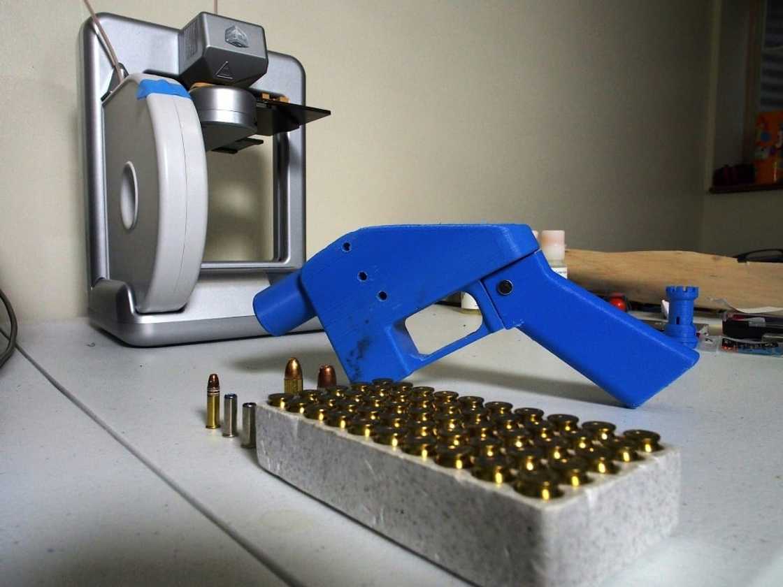 The first 3D-printed gun was a simple pistol The first 3D-printed gun was a simple pistol
