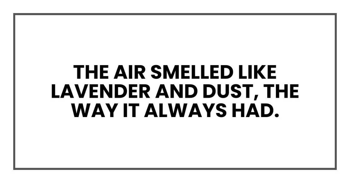 The air smelled like lavender and dust, the way it always had.