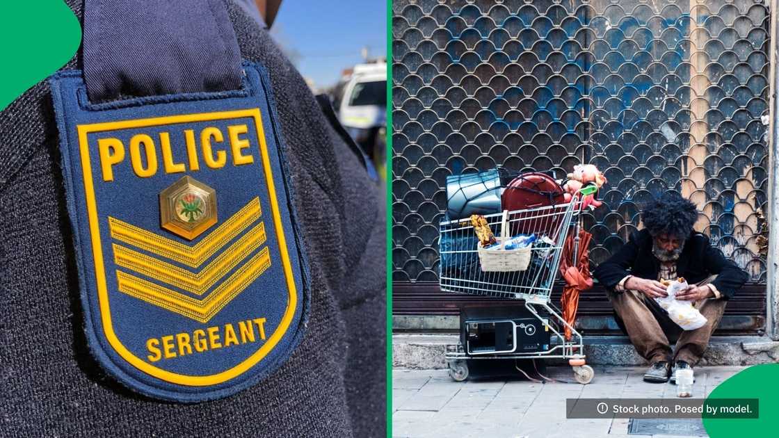 A member of the South African Police Service in Randburg allegedly assaulted a homeless man A member of the South African Police Service in Randburg allegedly assaulted a homeless man