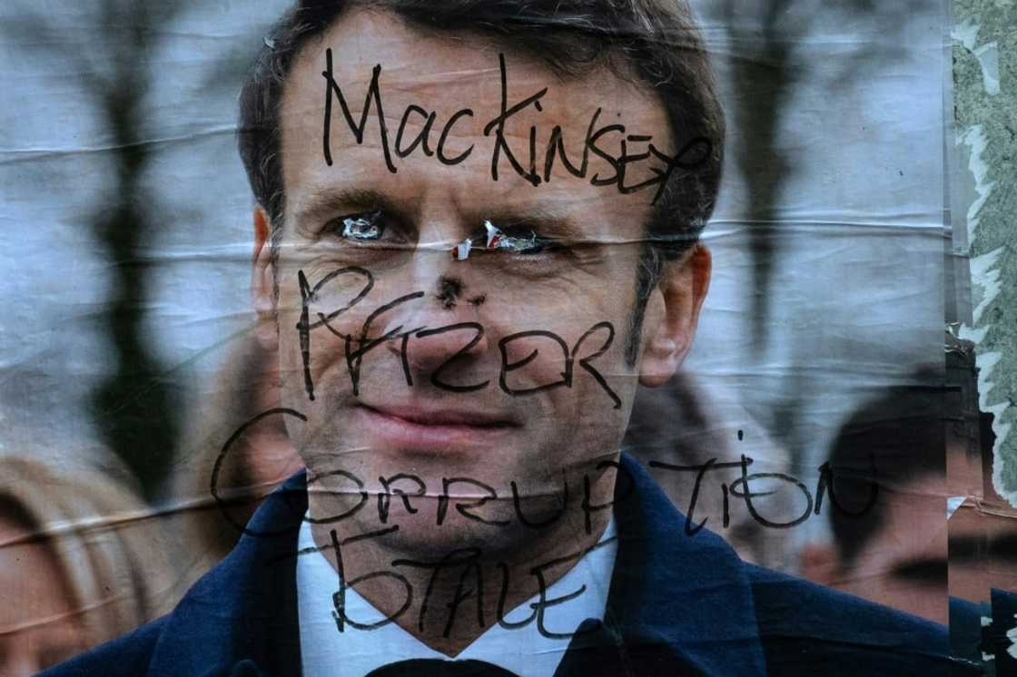 The name of consultancy McKinsey became a heckle against President Emmanuel Macron during last year's elections The name of consultancy McKinsey became a heckle against President Emmanuel Macron during last year's elections