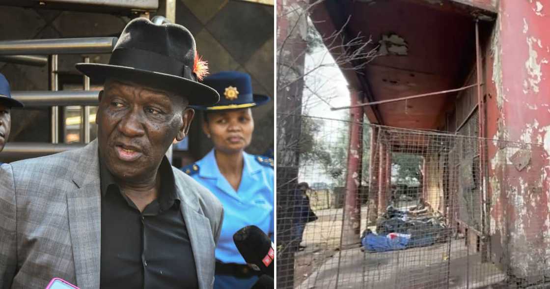 Minister of Police Bheki Cele in Krugersdorp Minister of Police Bheki Cele in Krugersdorp