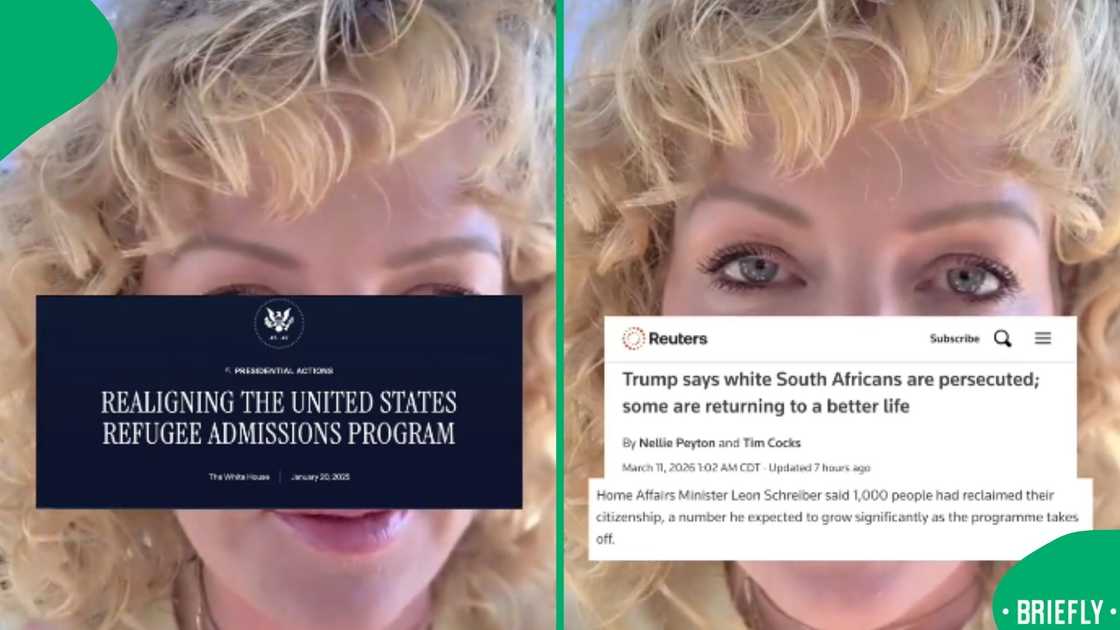 The screenshot on the right captured the attorney opening up about the white genocide false claims