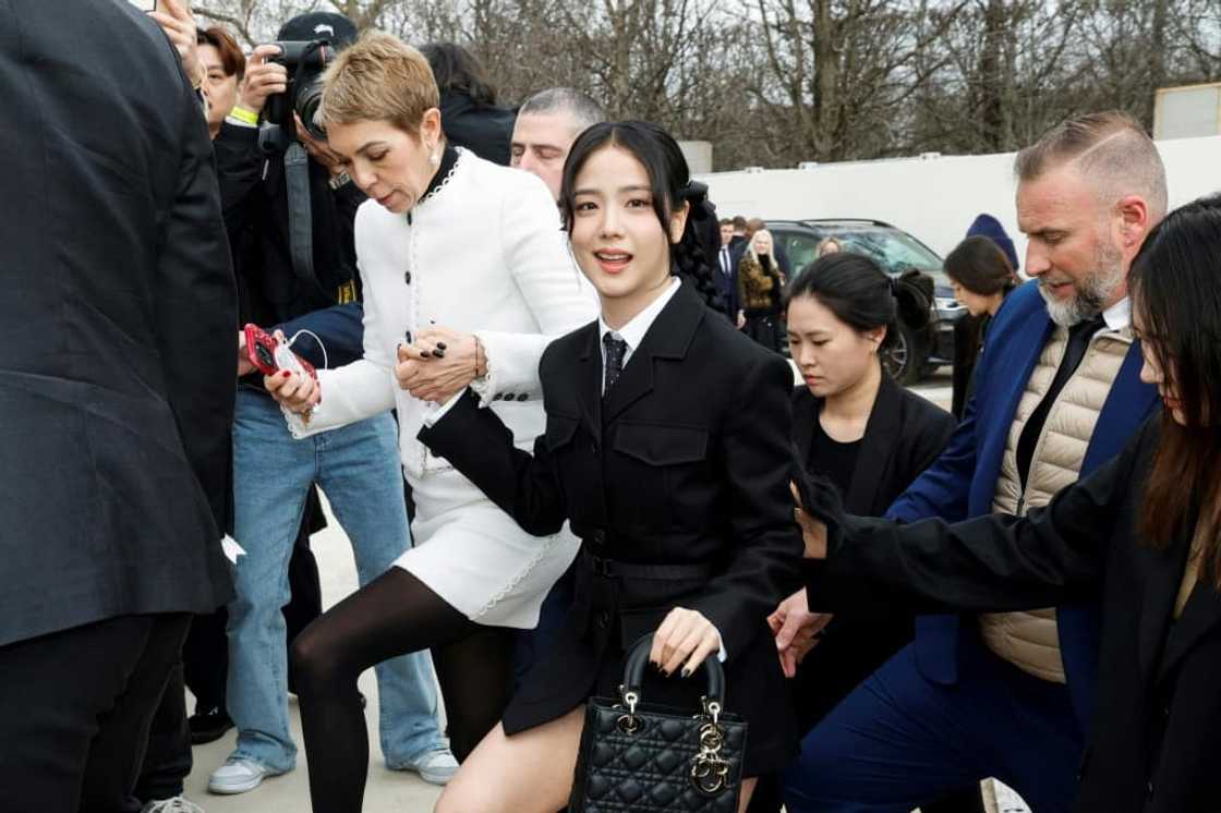 K-pop star JISOO drew some of the biggest screams from fans outside K-pop star JISOO drew some of the biggest screams from fans outside