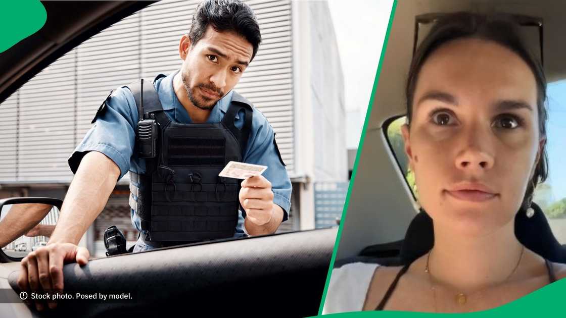 A traffic officer approached an e-hailing driver. A traffic officer approached an e-hailing driver.