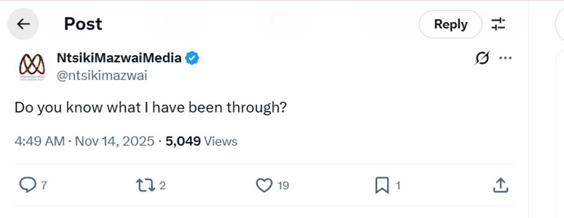 Ntsiki Mazwai said she has suffered. Ntsiki Mazwai said she has suffered.