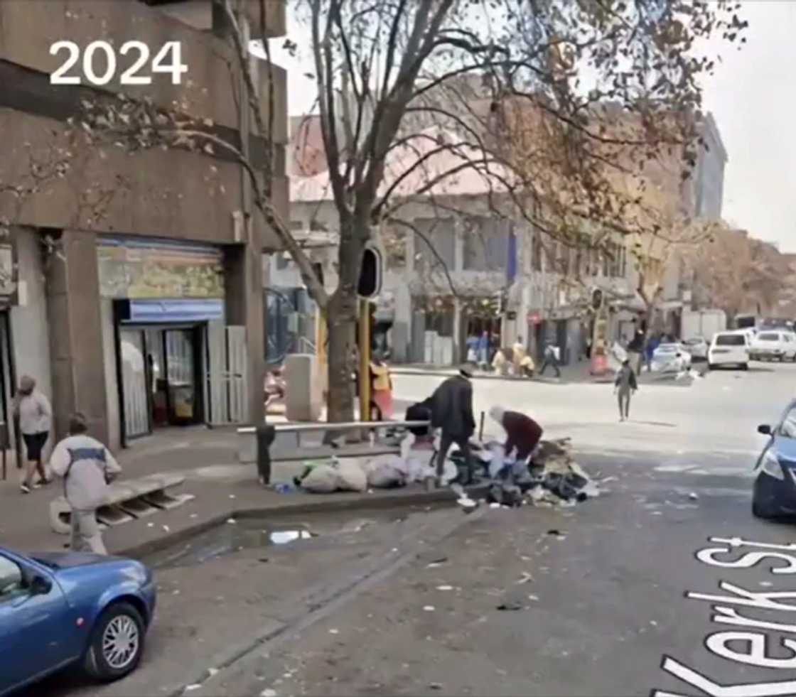 Johannesburg city centre has changed over the years from a cleaner space to a crowded and dirty area