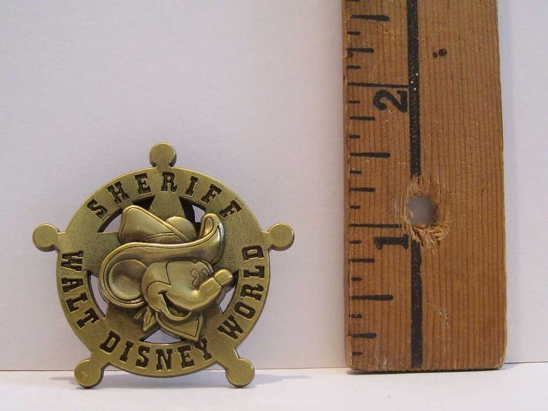 The Disney Mickey Private Ear Sheriff Badge Pin The Disney Mickey Private Ear Sheriff Badge Pin