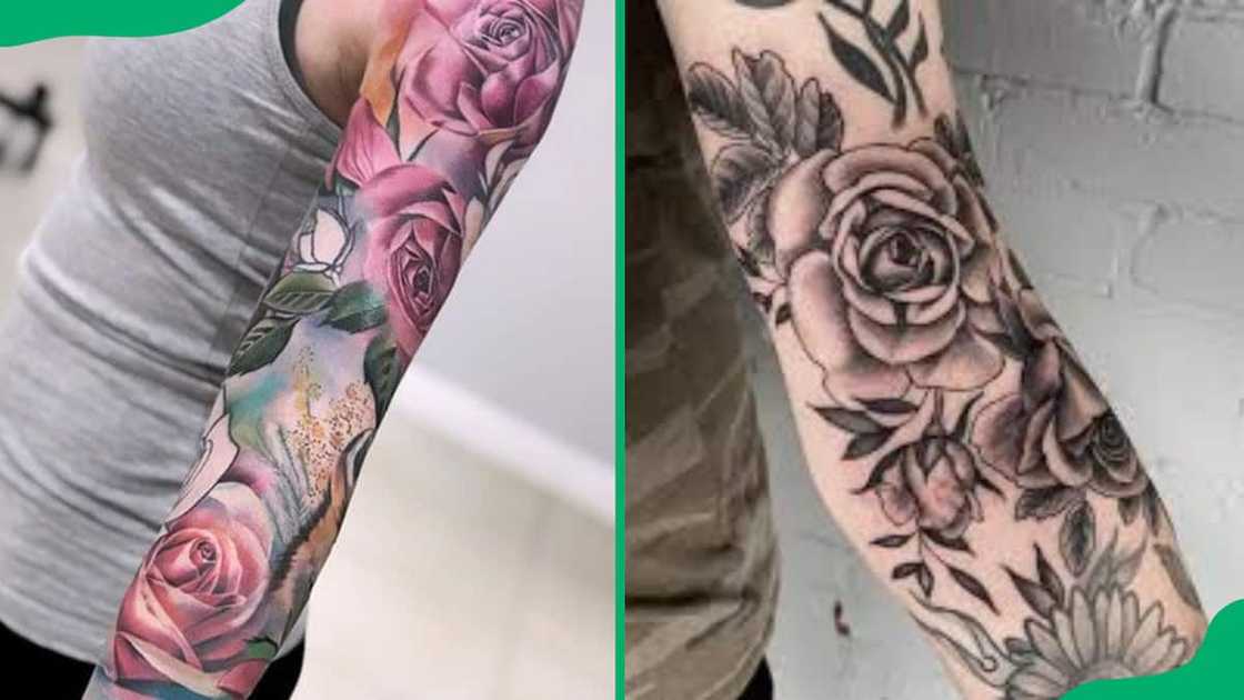Rose arm tattoos Rose arm tattoos