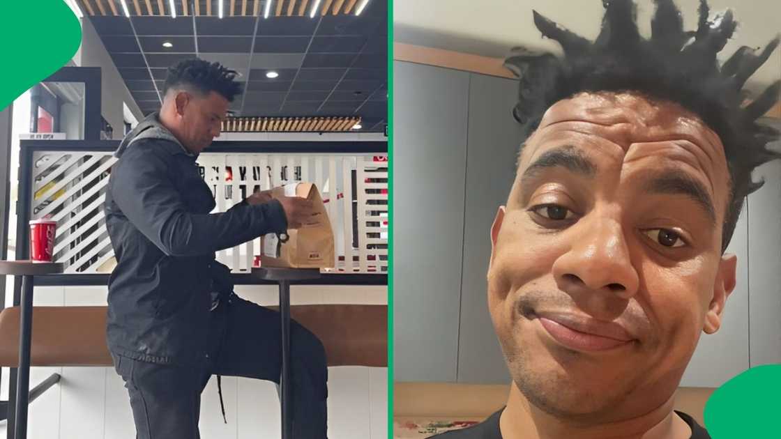 A leaning chair at KFC confused a local comedian. A leaning chair at KFC confused a local comedian.
