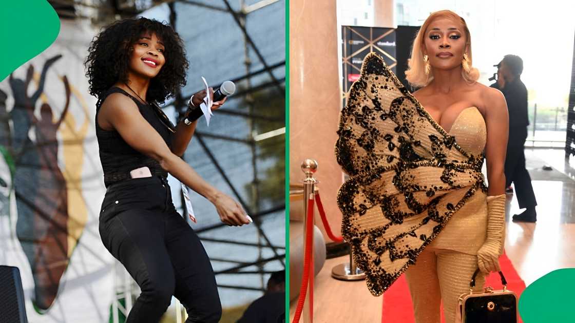 Thembi Seete shows he dance moves Thembi Seete shows he dance moves