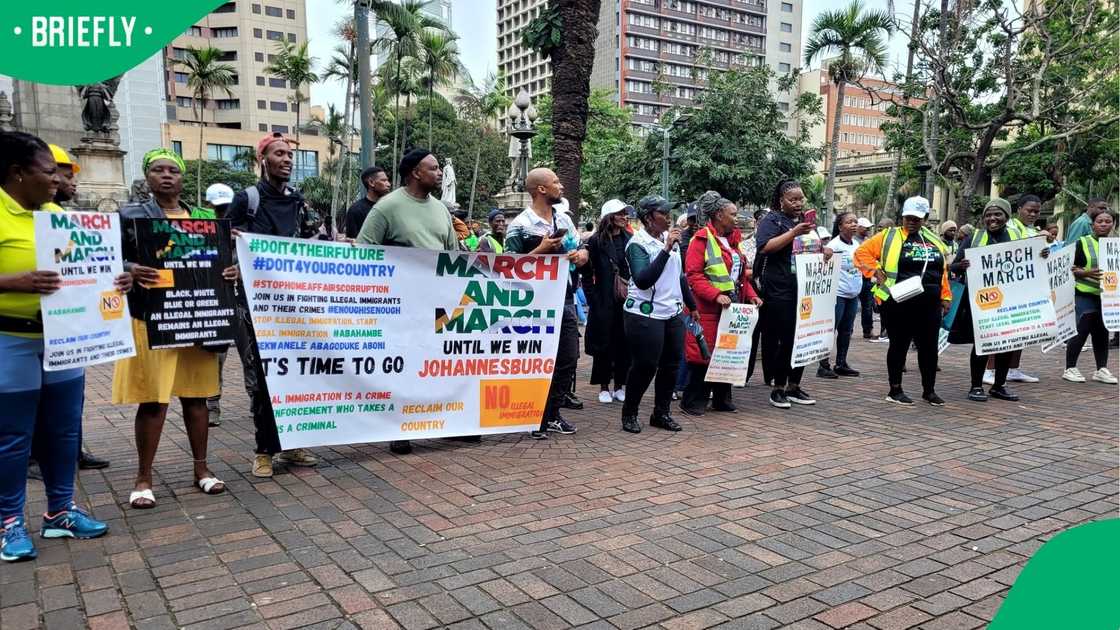 March and March led a protest in Durban against crime and illegal immigrants