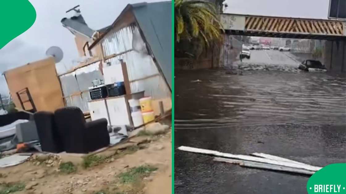 The image on the right captured the floods in the Western Cape The image on the right captured the floods in the Western Cape