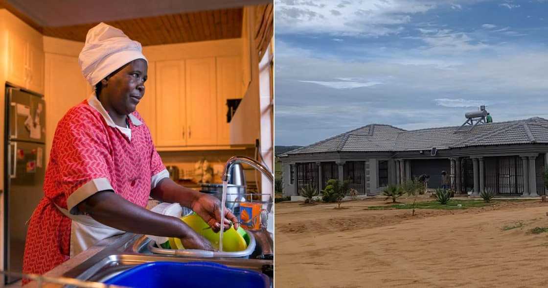 Man builds house for mother Man builds house for mother
