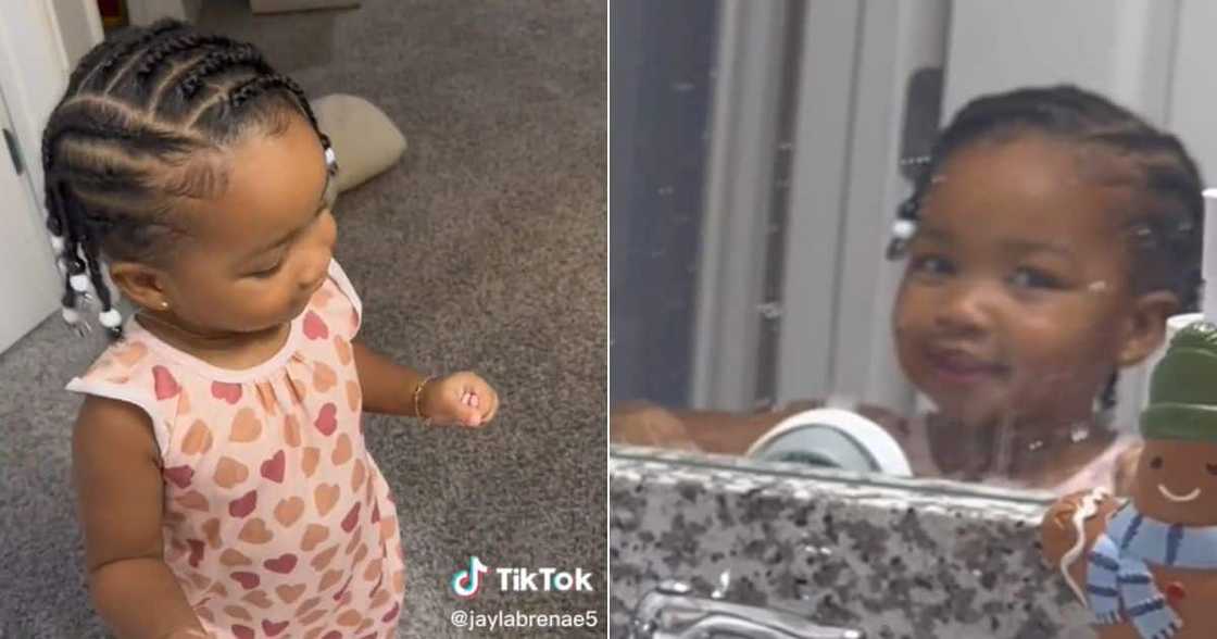 Little girl doesn't like new braids Little girl doesn't like new braids