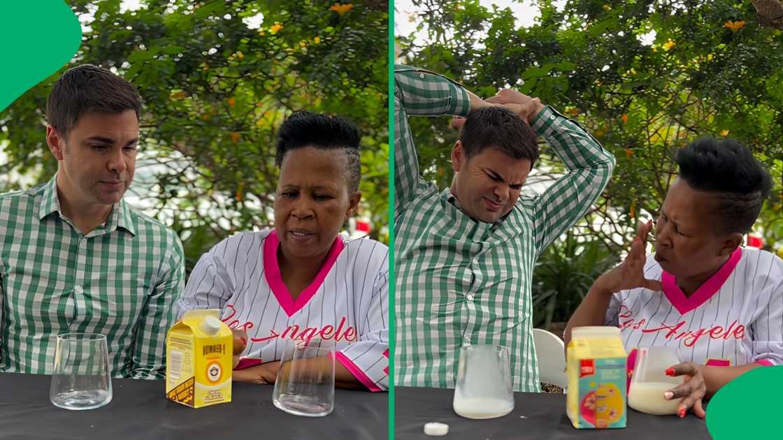 Mark Bell had a hilarious and dramatic reaction when trying the drink for the first time alongside Dolly