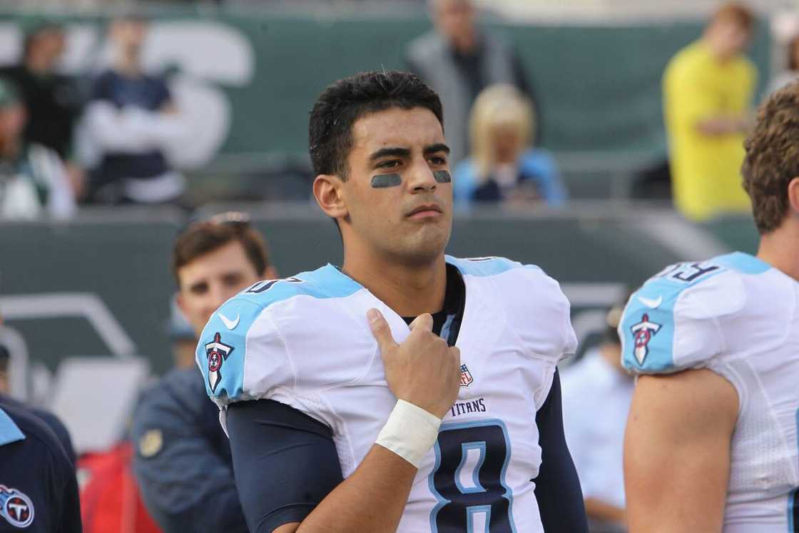 Marcus Mariota at MetLife Stadium Marcus Mariota at MetLife Stadium