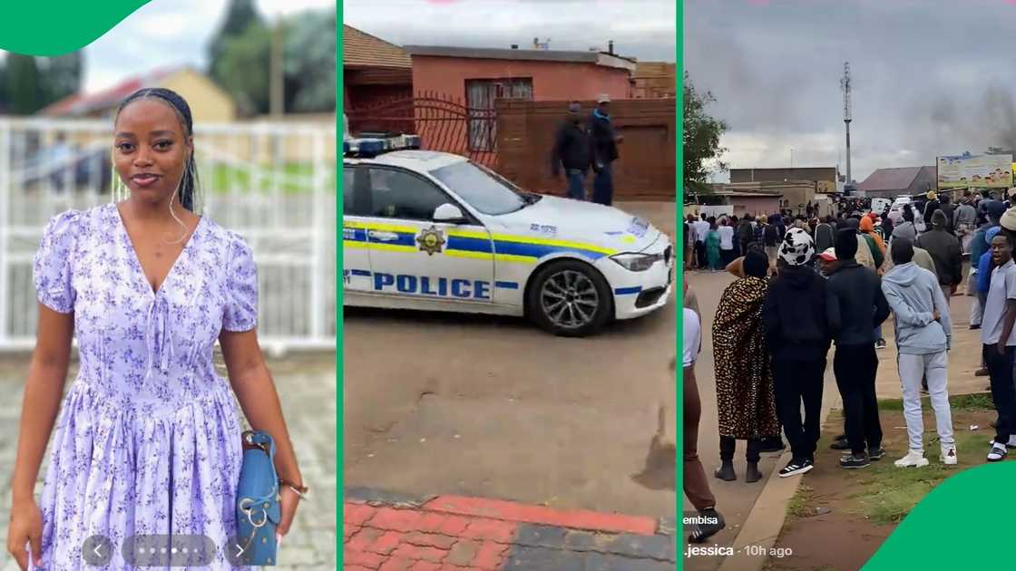 She and several bystanders were captured running to safety as the situation turned violent She and several bystanders were captured running to safety as the situation turned violent