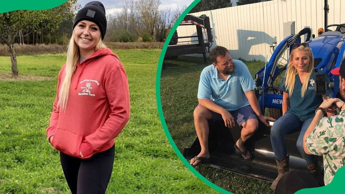 Nicole Arcy smiling for the camera (L). The veterinarian with Charles Pol during an episode of the reality show (R) Nicole Arcy smiling for the camera (L). The veterinarian with Charles Pol during an episode of the reality show (R)