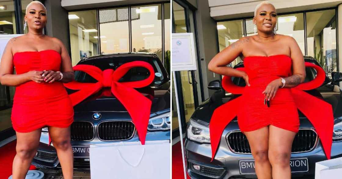 A South African social media influencer is excited about buying a BMW A South African social media influencer is excited about buying a BMW