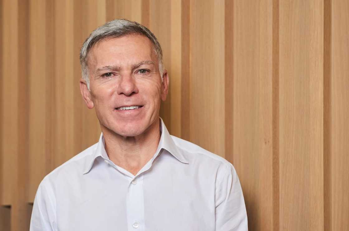 Adrian Gore in a white shirt Adrian Gore in a white shirt