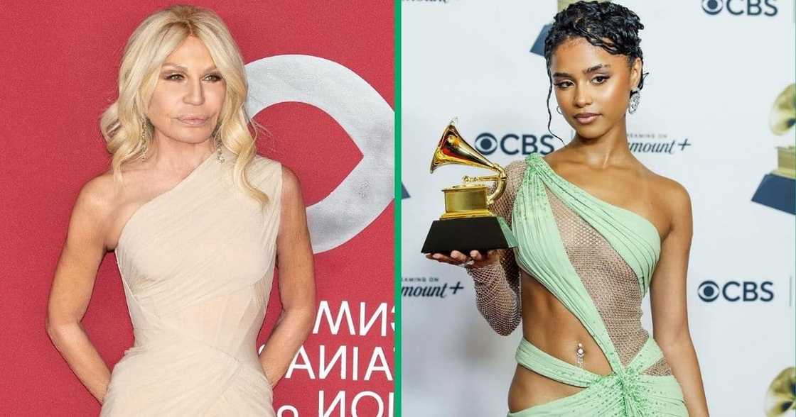 Donatella Versace designed Tyla's Grammy Award dress Donatella Versace designed Tyla's Grammy Award dress