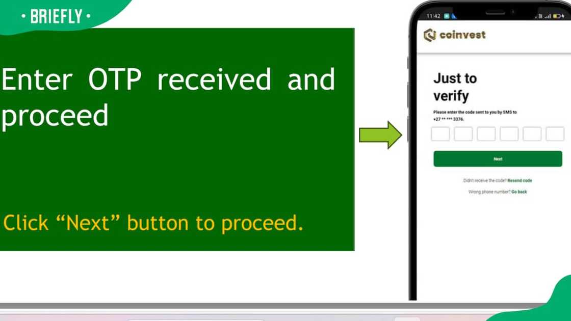 Screenshot of Coinvest NSFAS registration page Screenshot of Coinvest NSFAS registration page