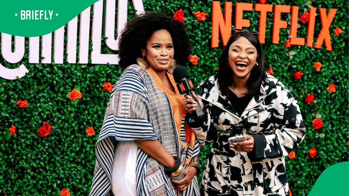 Ayanda Borotho was interviewed at the premiere of 'Meet the Khumalos'. Ayanda Borotho was interviewed at the premiere of 'Meet the Khumalos'.