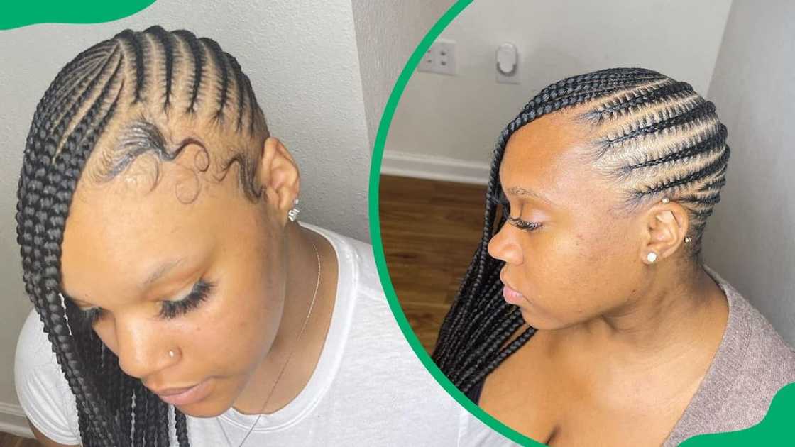 Stitch braids with heart Stitch braids with heart