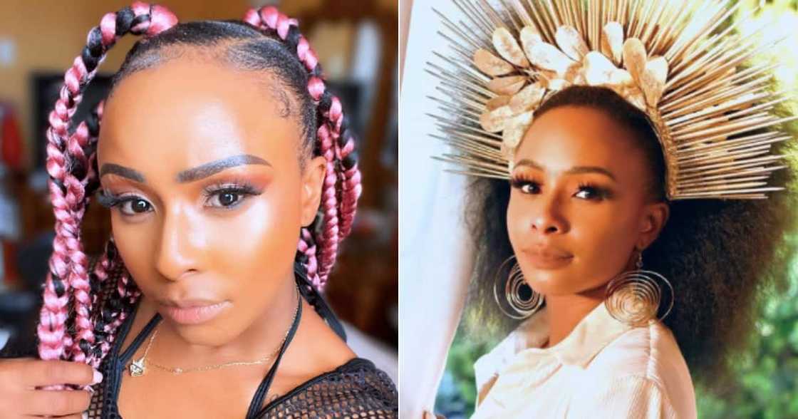 Living soft: Boity shows off her customised diamond necklace Living soft: Boity shows off her customised diamond necklace