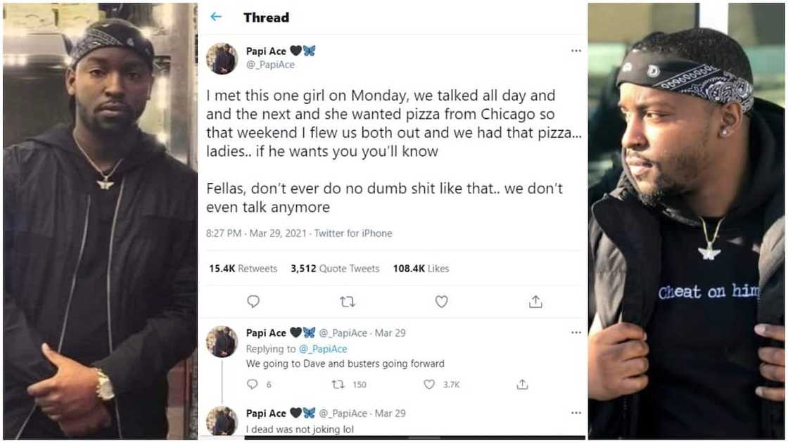 Man 'Cries' after Lady he Flew out to Chicago to eat Food still Dumps him, Revelation Causes Frenzy Man 'Cries' after Lady he Flew out to Chicago to eat Food still Dumps him, Revelation Causes Frenzy