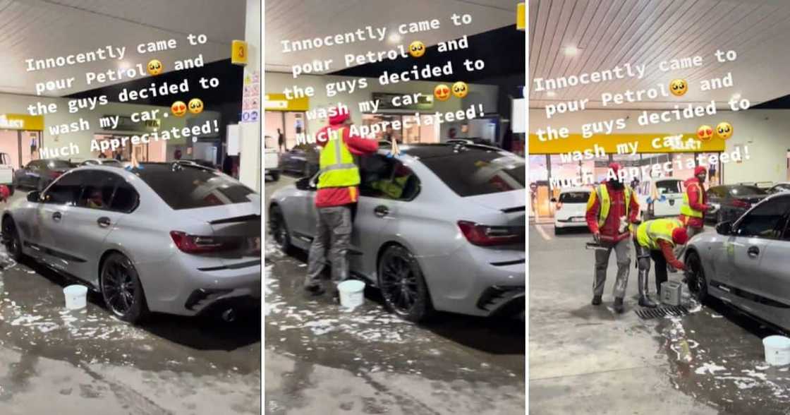 TikTok, Video, Man, Shares How Petrol Attendants Offered to Wash His Whip, Mzansi