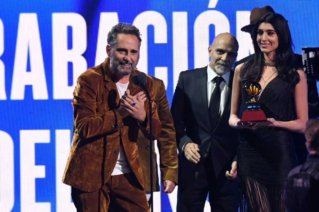 Uruguayan musician Jorge Drexler accepts the award for Record of the Year on stage during the 23rd Annual Latin Grammy awards at the Mandalay Bay's Michelob Ultra Arena in Las Vegas, Nevada, on November 17, 2022 Uruguayan musician Jorge Drexler accepts the award for Record of the Year on stage during the 23rd Annual Latin Grammy awards at the Mandalay Bay's Michelob Ultra Arena in Las Vegas, Nevada, on November 17, 2022