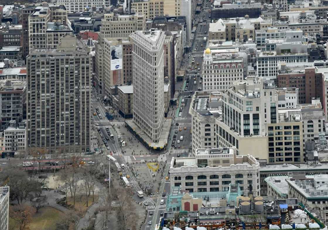 The iconic Flatiron building in Manhattan, seen in this aerial photo taken in November 2018 The iconic Flatiron building in Manhattan, seen in this aerial photo taken in November 2018