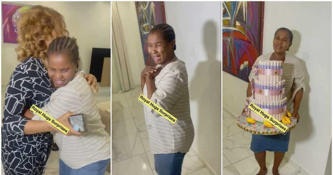 The boss' kids hugged the maid. The boss' kids hugged the maid.