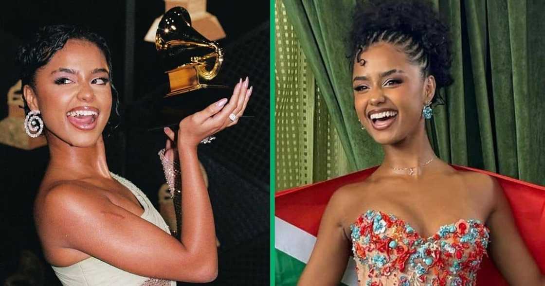 Tyla's sister accepted her SA Style award on her behalf Tyla's sister accepted her SA Style award on her behalf