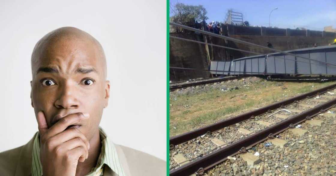 Jeppestown pedestrian bridge collapsed