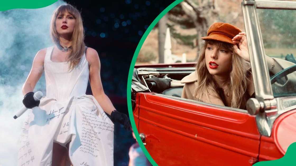 Taylor Swift in one of her cars Taylor Swift in one of her cars