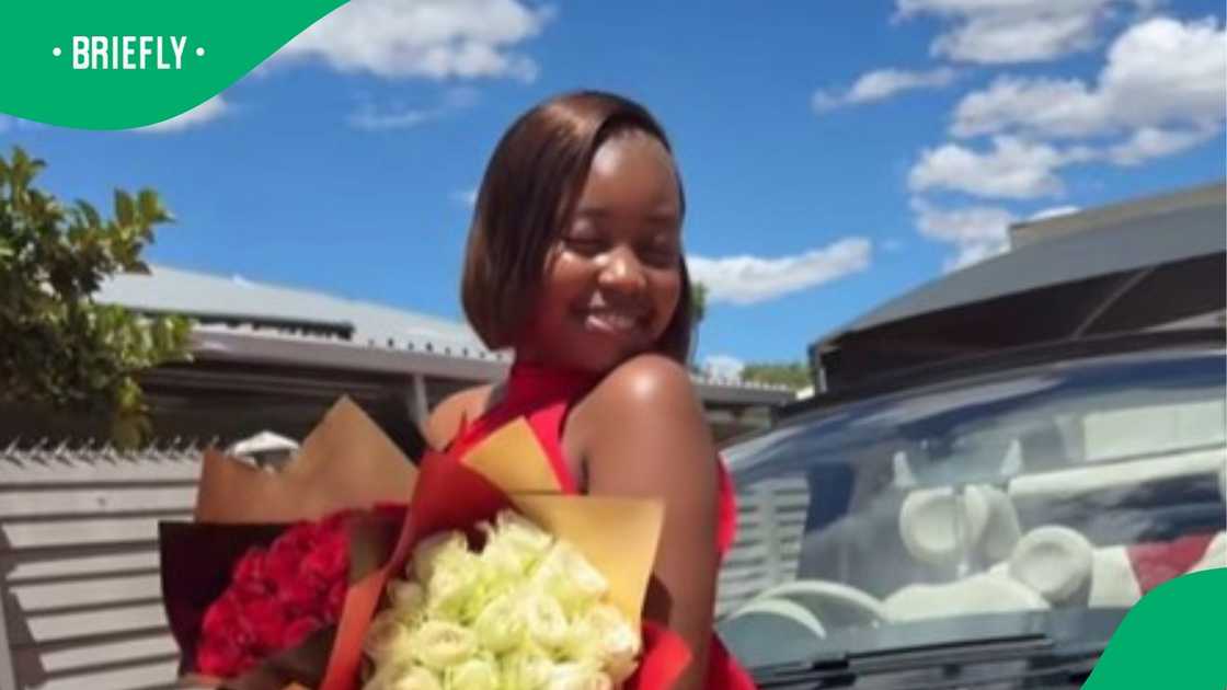 Woman celebrates her first car in a TikTok video