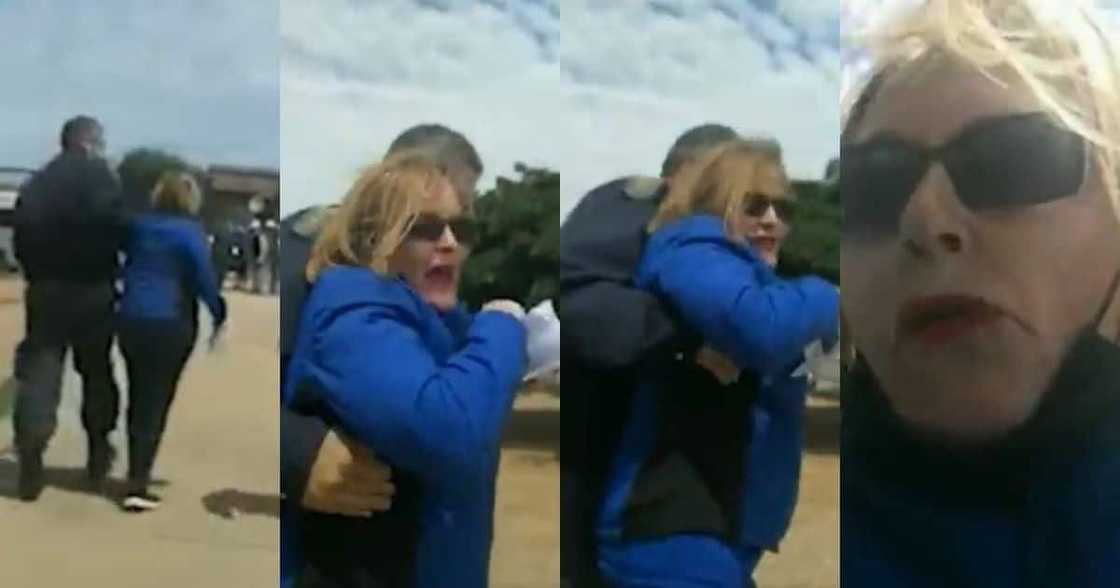 DA, Federal Council Chair Helen Zille, manhandled, police officer, Gqeberha, viral video DA, Federal Council Chair Helen Zille, manhandled, police officer, Gqeberha, viral video