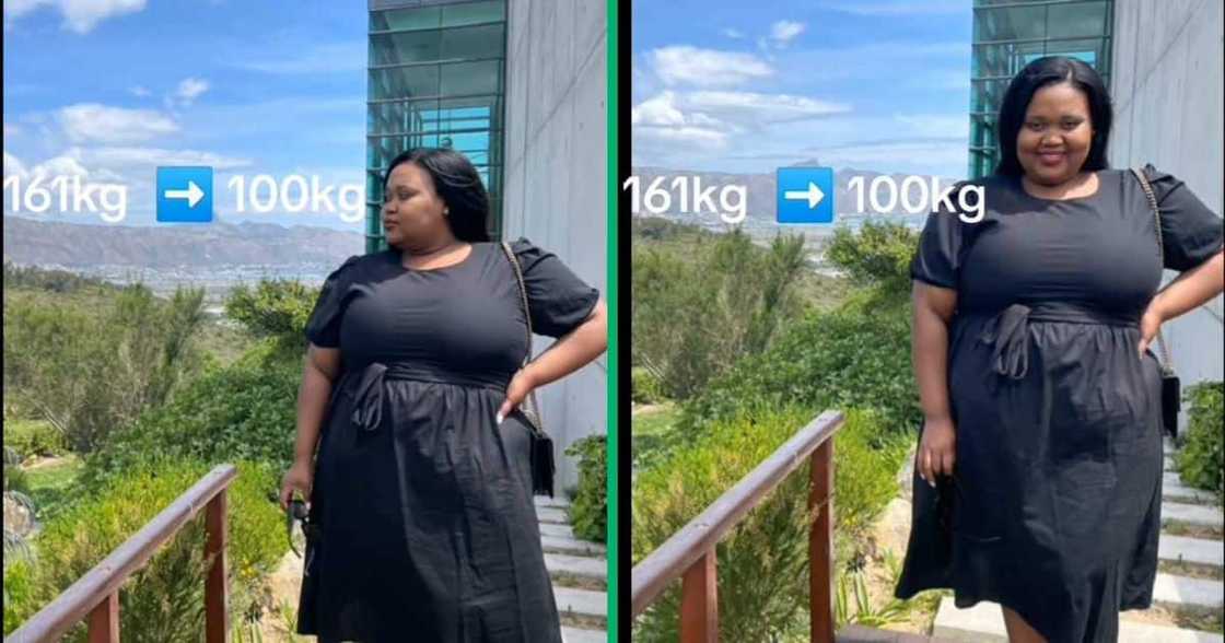 Woman shows her remarkable weight loss journey from 161kg to 100kg Woman shows her remarkable weight loss journey from 161kg to 100kg