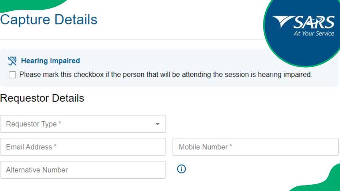 SARS appointment form SARS appointment form