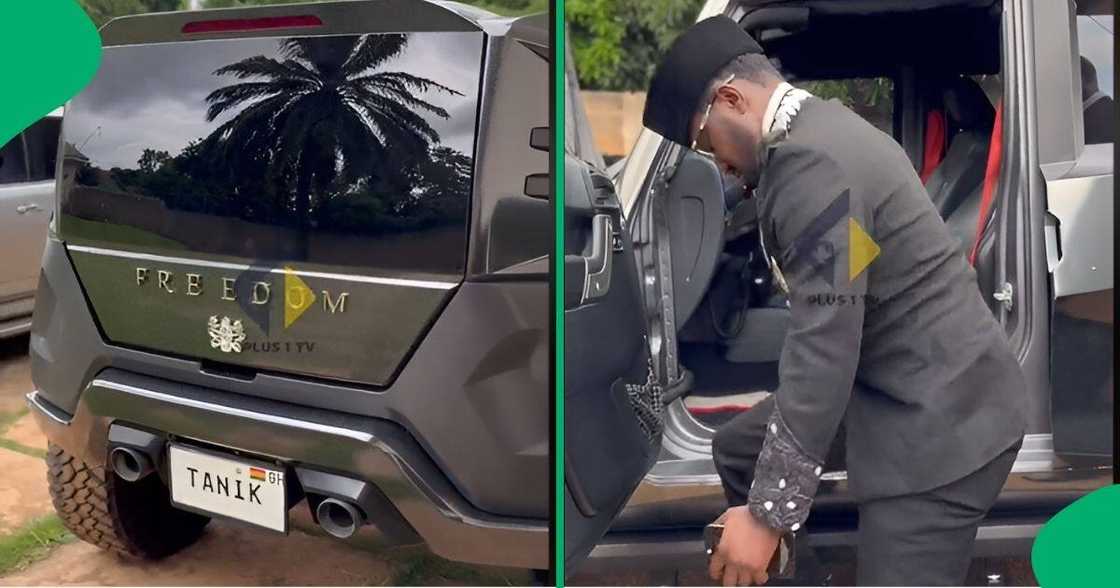 Man shows off bullet proof car