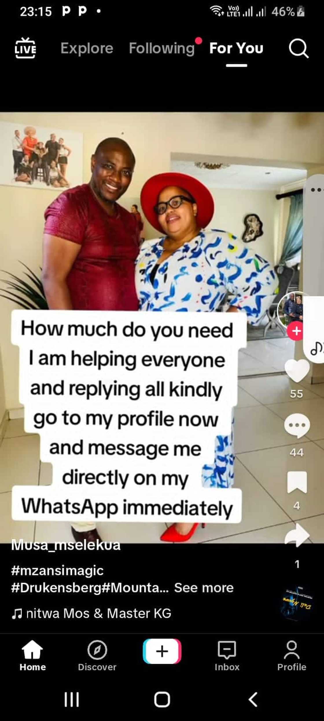 Musa Mseleku is calling out scammers using his name and image for money Musa Mseleku is calling out scammers using his name and image for money