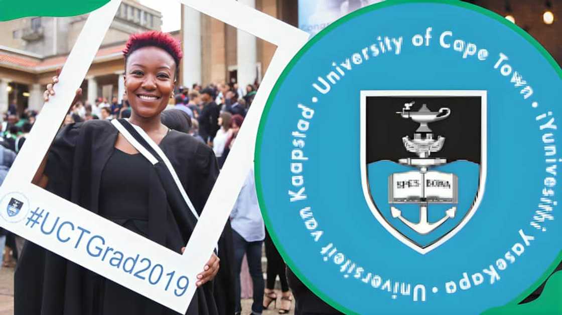 University of Cape Town graduate and official logo University of Cape Town graduate and official logo