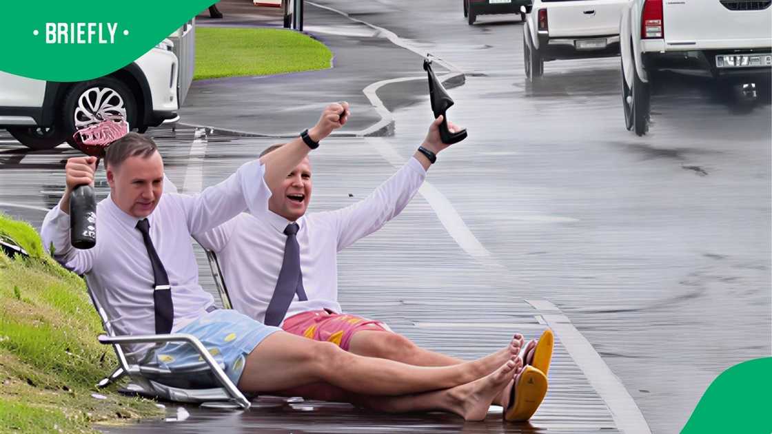 Cape Town men have fun after severe weather in TikTok video