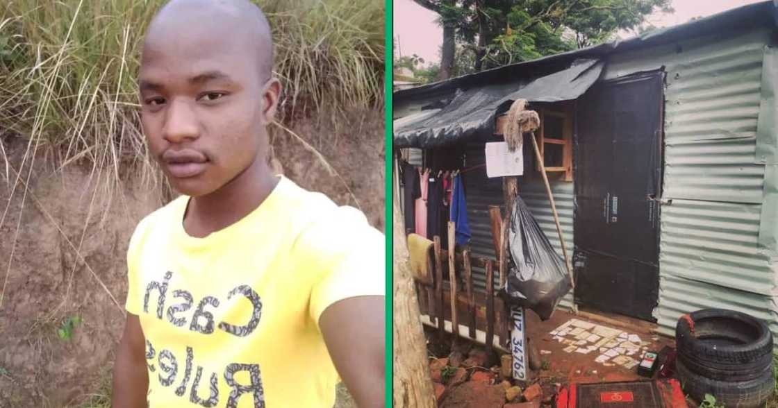 Mzansi praised the man's upgrades to his shack