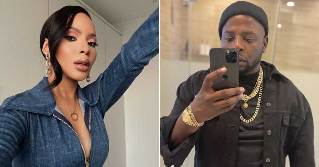 Thuli Phongolol, DJ Maphorisa, Couple, Mirror Selfie, Twitter Thuli Phongolol, DJ Maphorisa, Couple, Mirror Selfie, Twitter