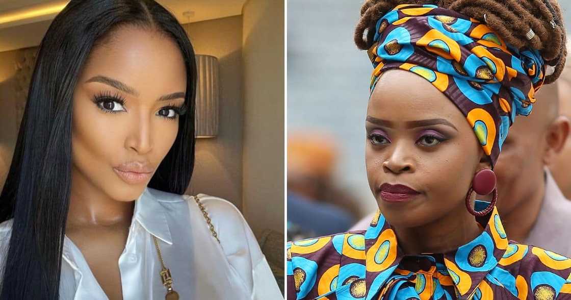 Ayanda Thabethe and Zoleka Mandela Ayanda Thabethe and Zoleka Mandela