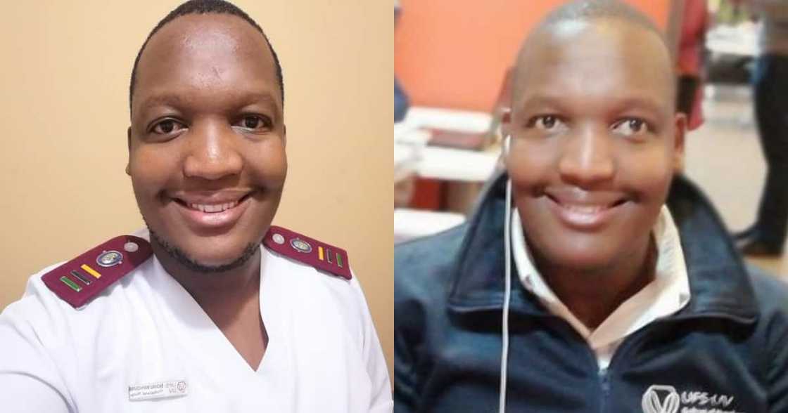 A Mzansi nurse is happy to start work today A Mzansi nurse is happy to start work today