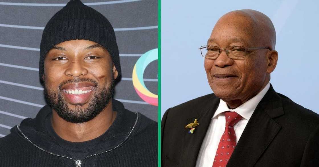 Radio host Sizwe Dhlomo poked fun at DA in a tweet about former president Jacob Zuma. Radio host Sizwe Dhlomo poked fun at DA in a tweet about former president Jacob Zuma.